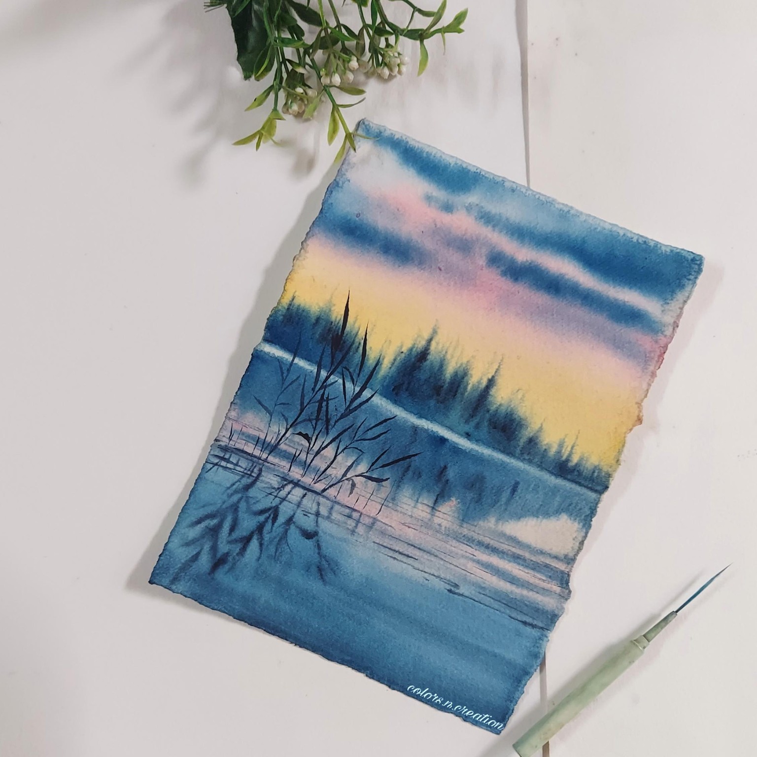 Meditative watercolor - image 5 - student project