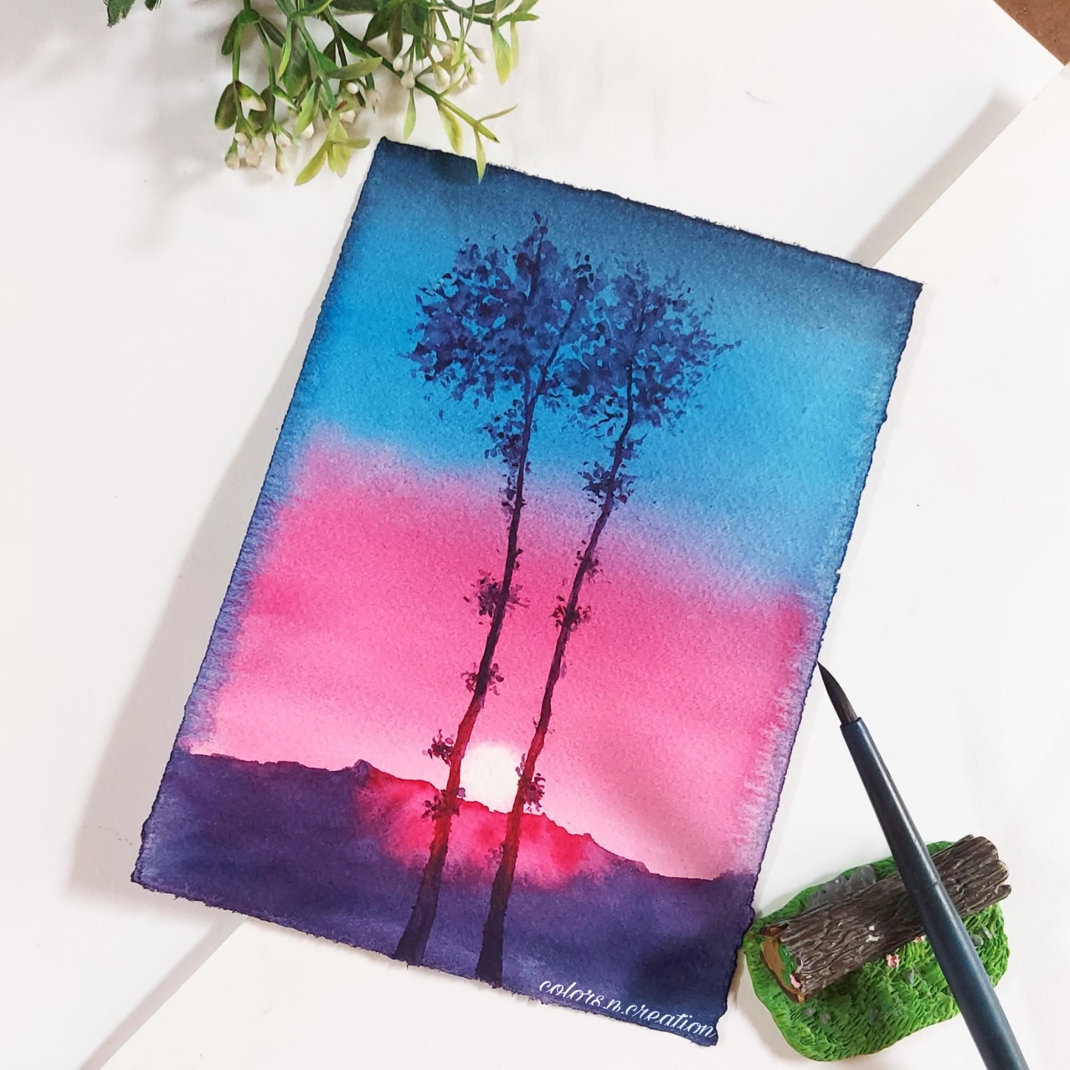 Meditative watercolor - image 12 - student project