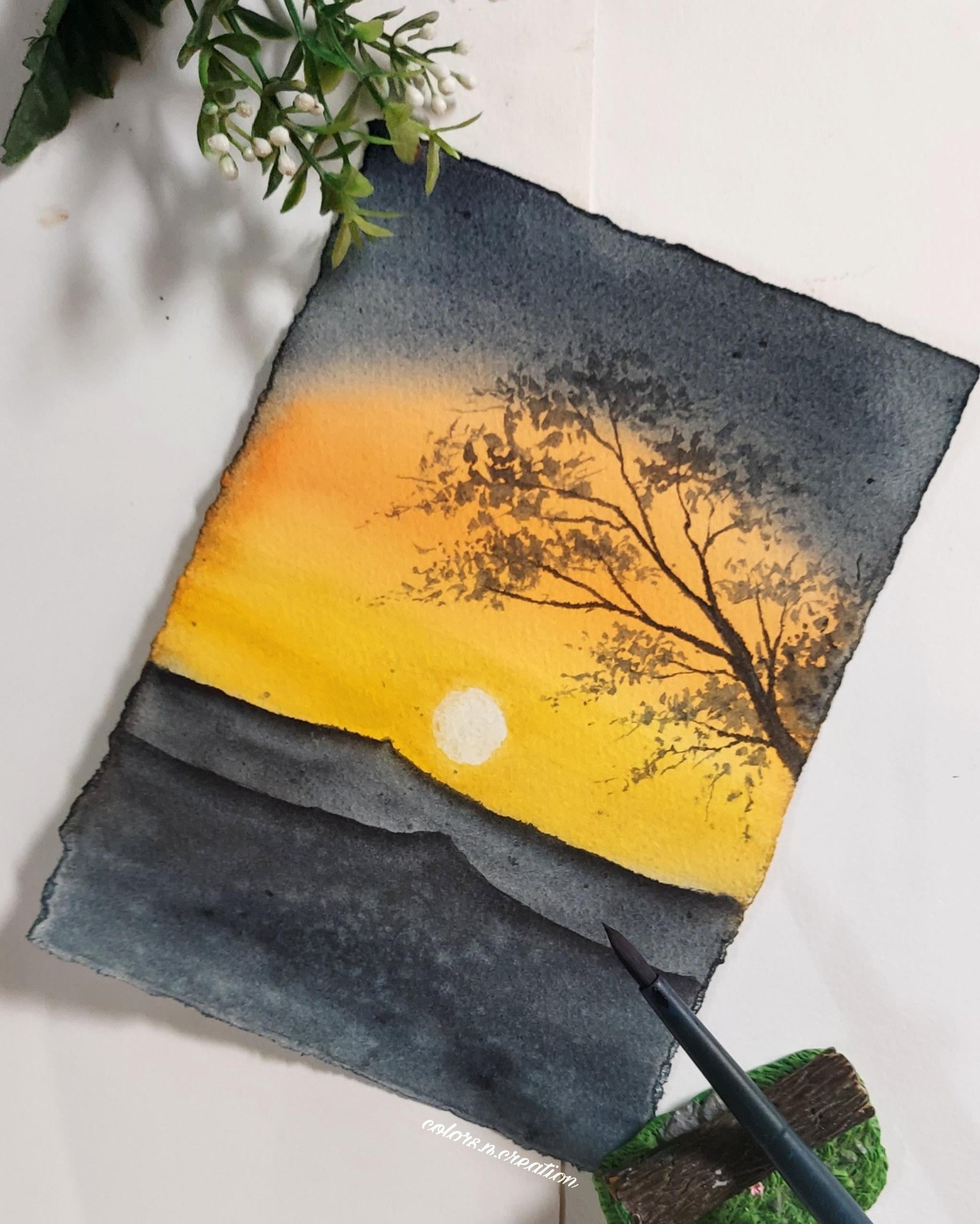 Meditative watercolor - image 9 - student project