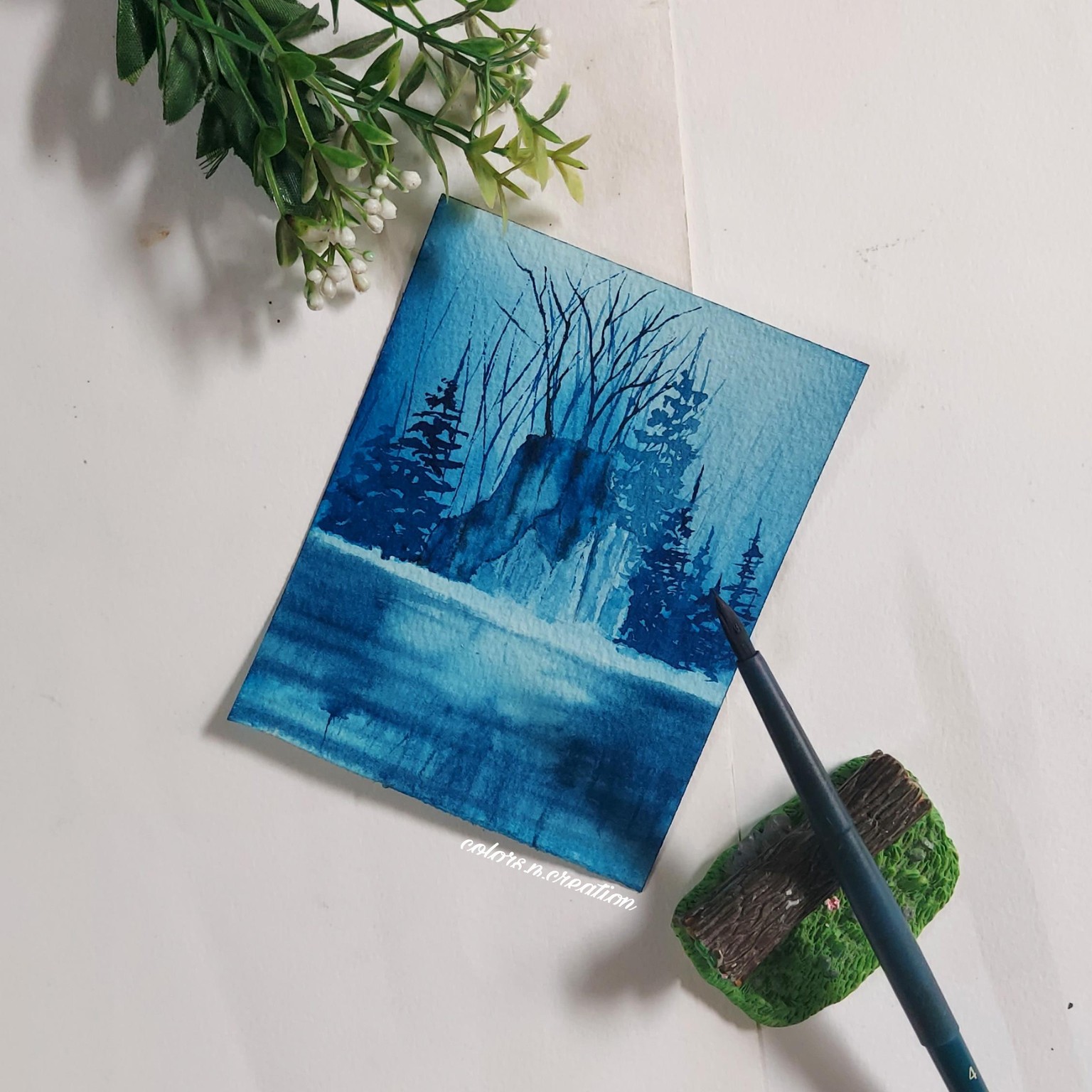Meditative watercolor - image 11 - student project