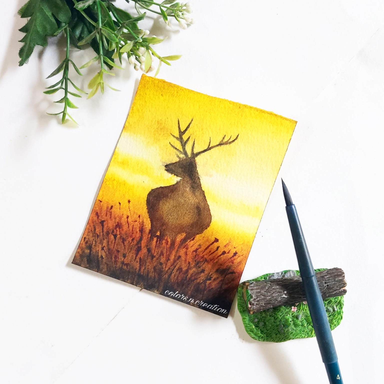 Meditative watercolor - image 7 - student project