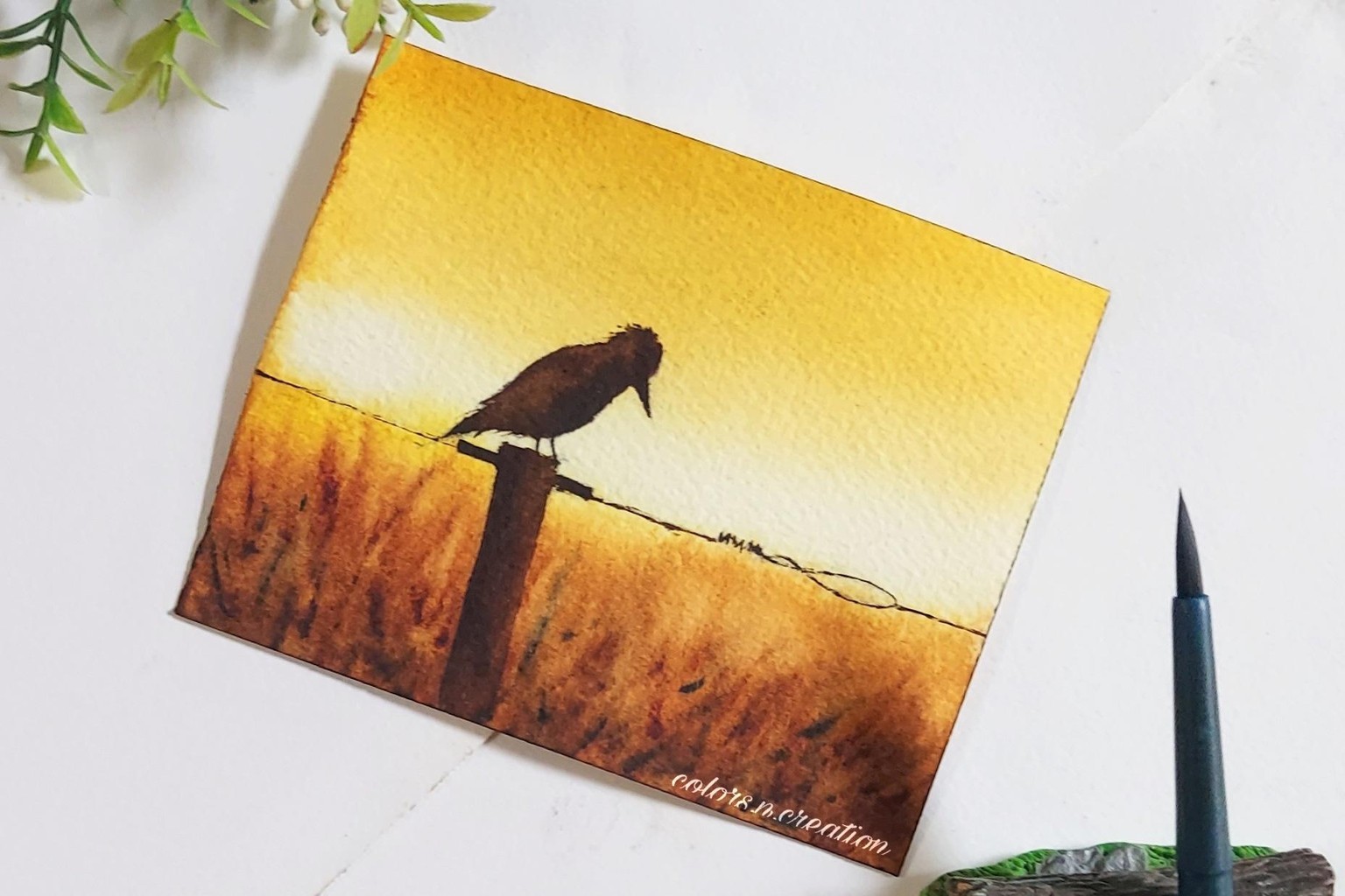 Meditative watercolor - image 6 - student project