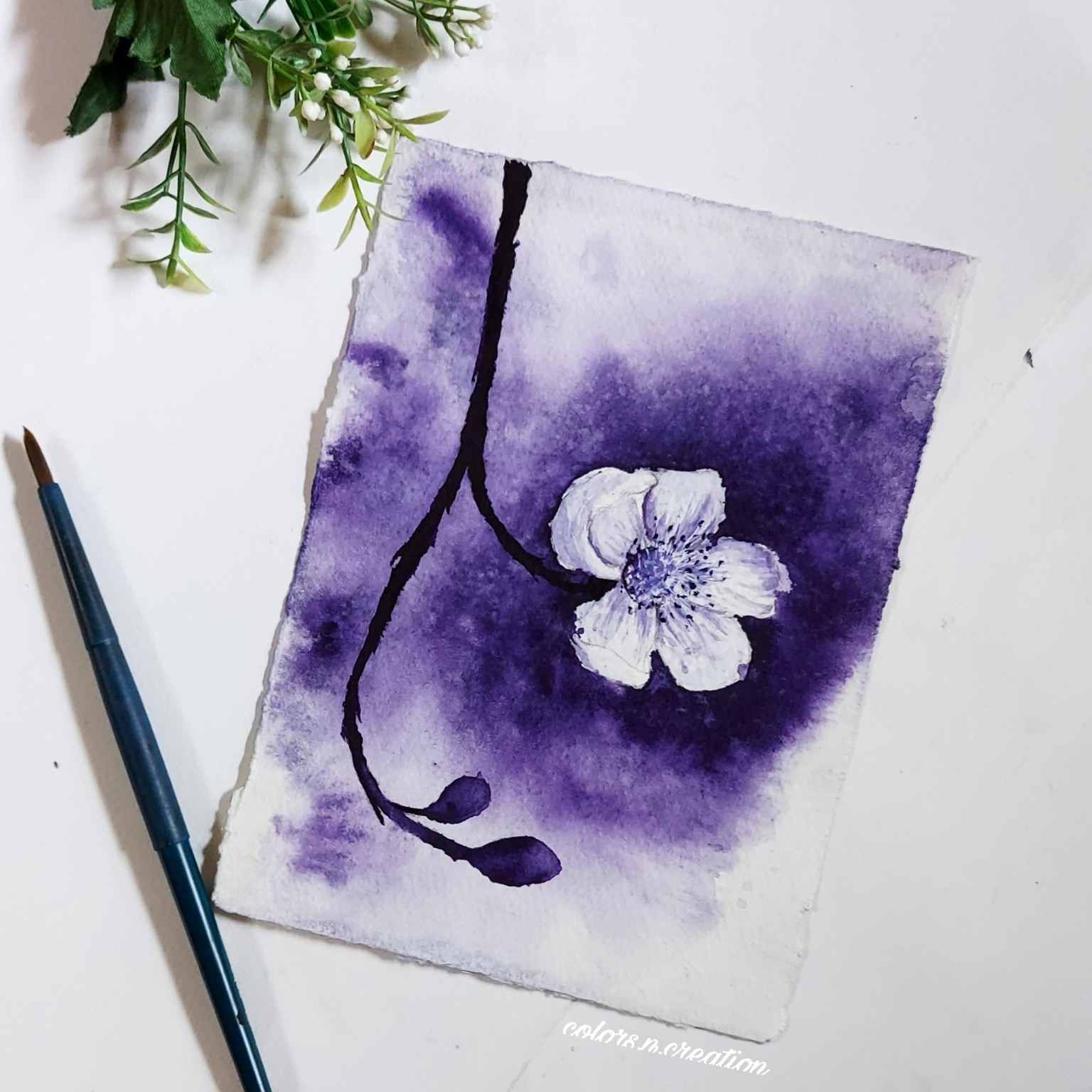 Meditative watercolor - image 13 - student project