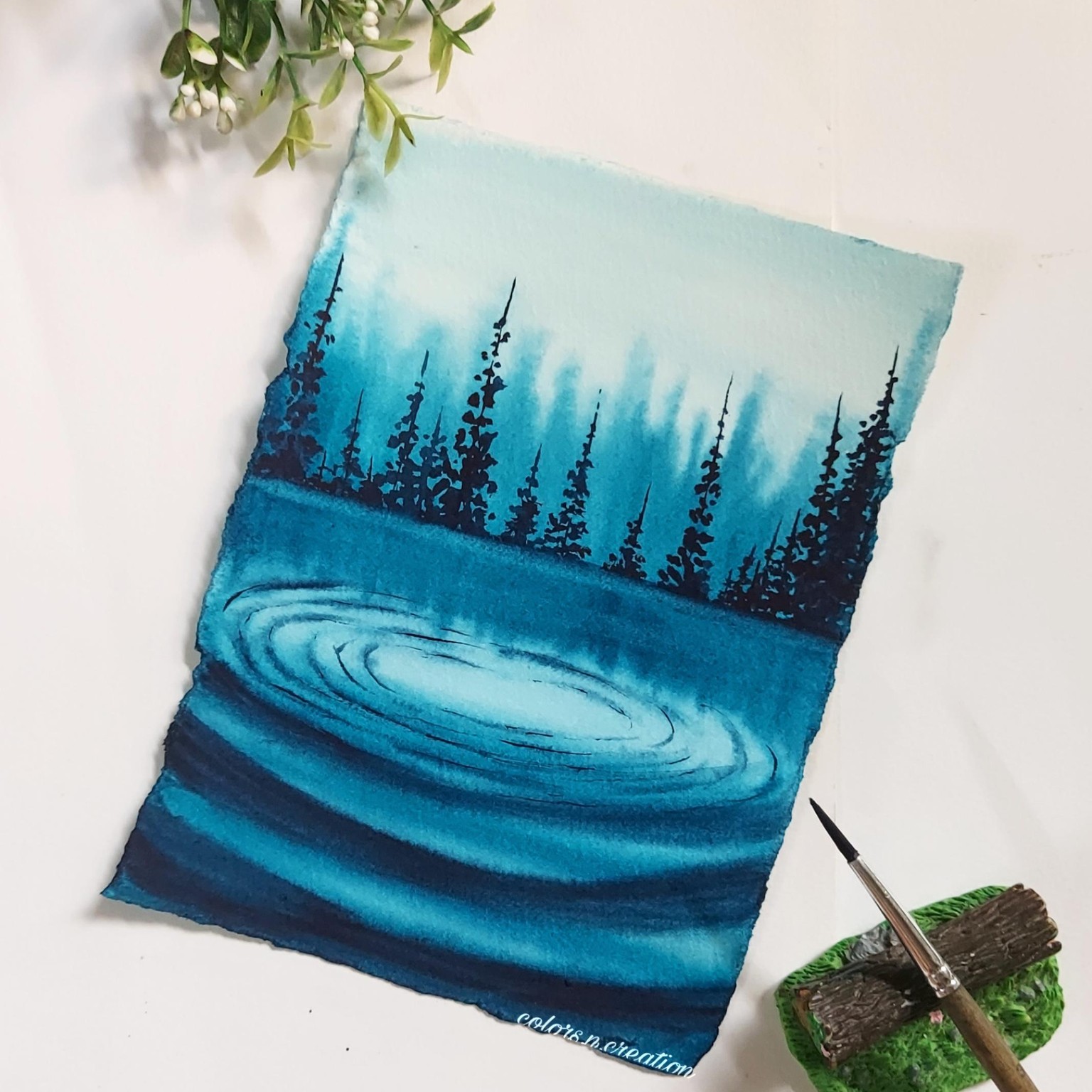 Meditative watercolor - image 8 - student project