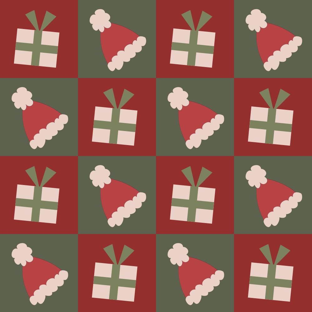 Checkerboard Christmas Patterns - image 1 - student project
