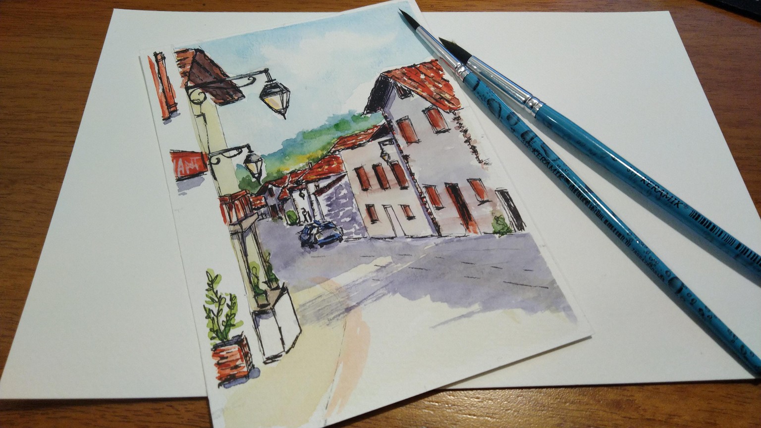Urban Sketching in a French Village - image 1 - student project