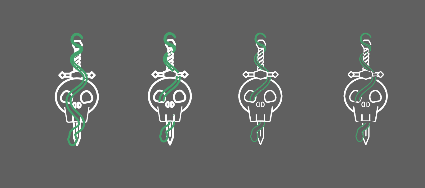 Very original skull, snake and dagger - image 3 - student project