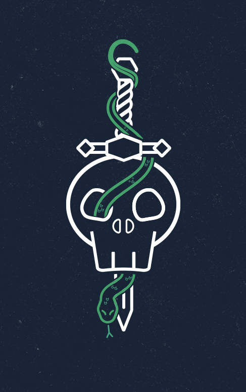 Very original skull, snake and dagger - image 4 - student project