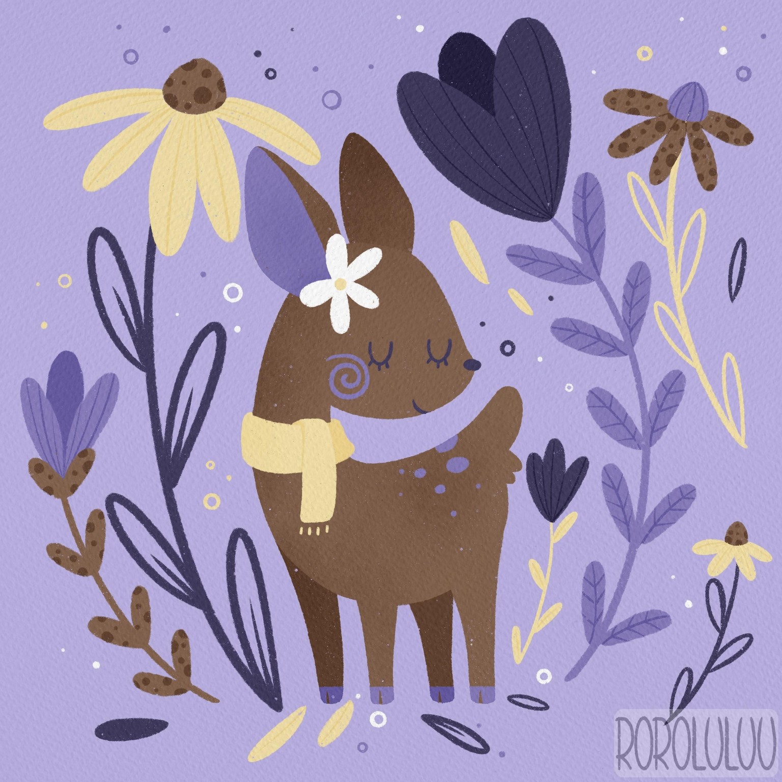 Tiny Deer & Big Flowers - image 3 - student project
