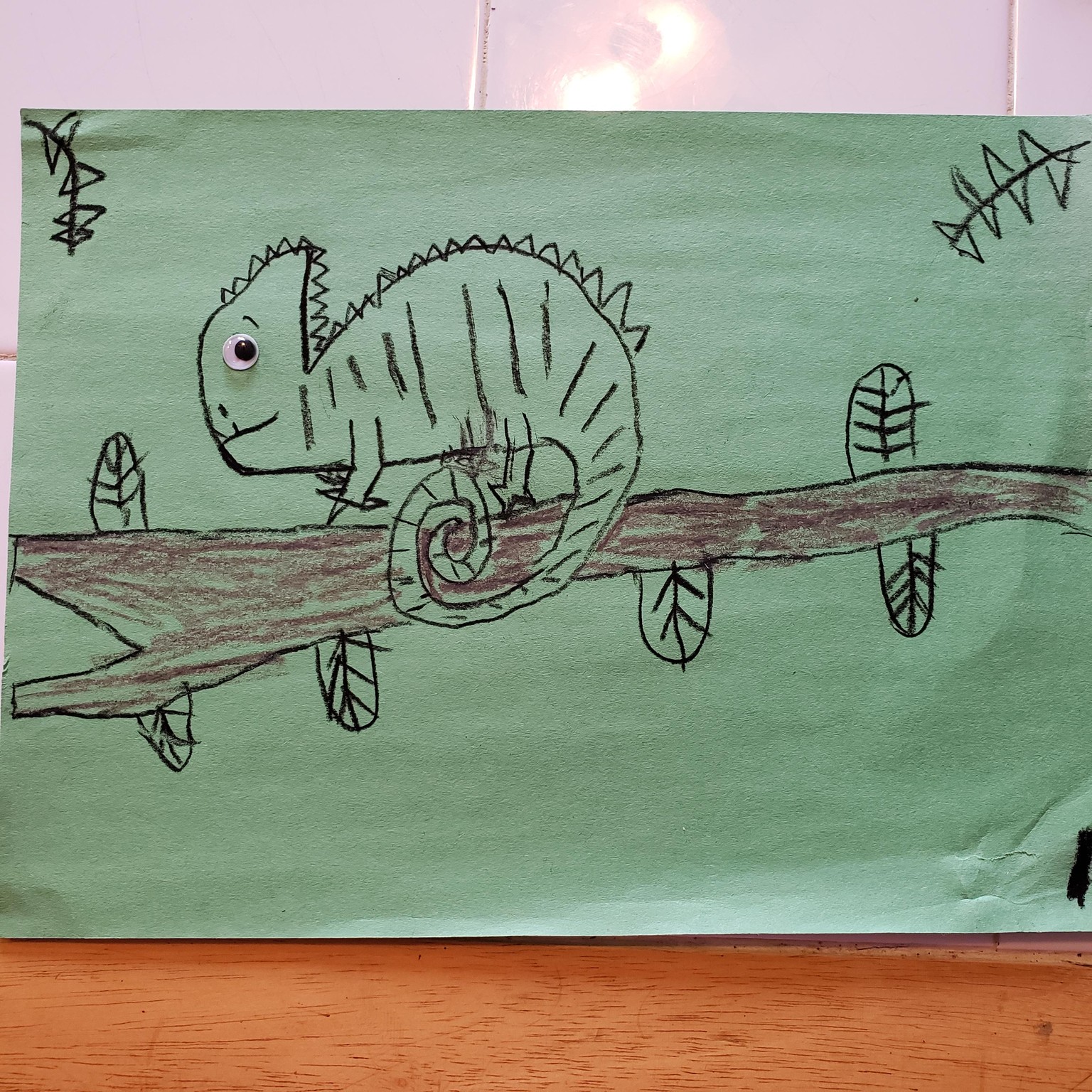 Jaiden 9 - Chameleon with baby / Logan 11 - Chameleon - image 3 - student project