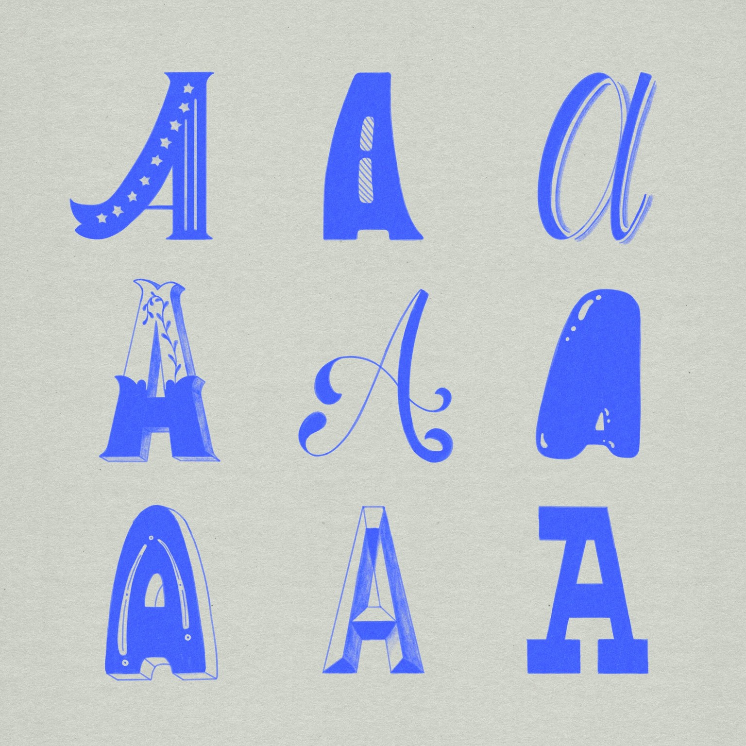 Lettering Style Variations (WIP) - image 1 - student project