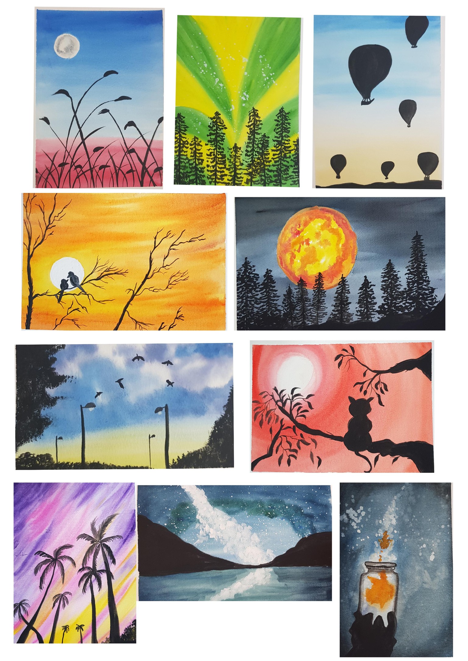 Painting Aesthetic Silhouettes with Trisha - image 6 - student project