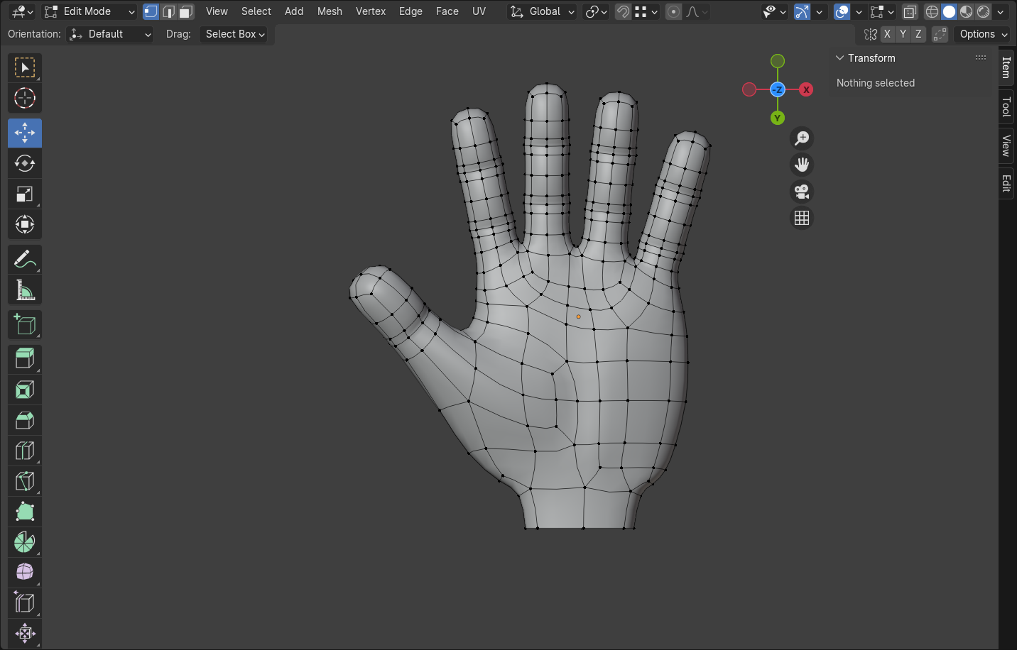 low poly hand - image 1 - student project