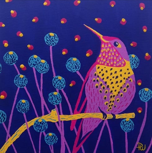 Bird in gouache - image 1 - student project