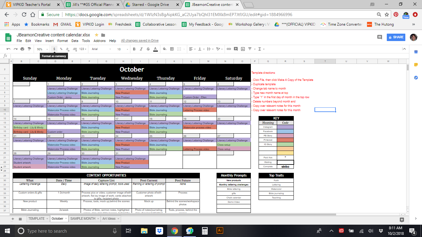 JBeamonCreative Content Calendar - October - image 1 - student project