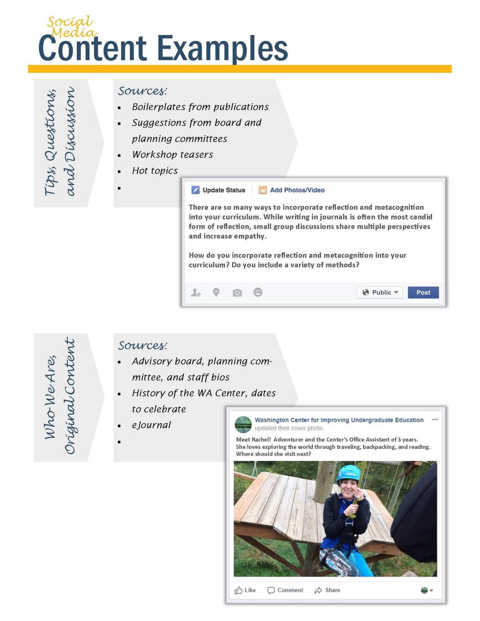 Higher Education Professional Dev. Social Media Vision Board & Example Posts - image 3 - student project
