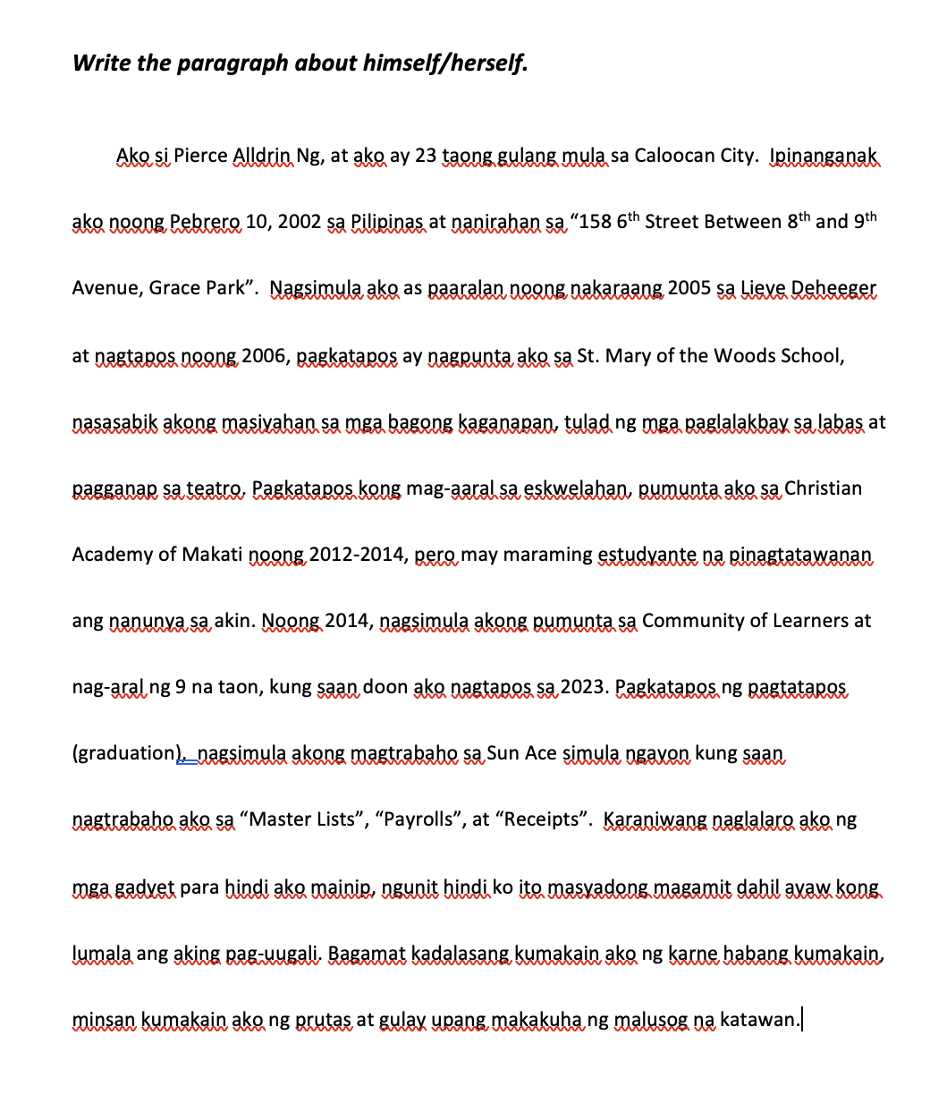 Learning Filipino - image 7 - student project