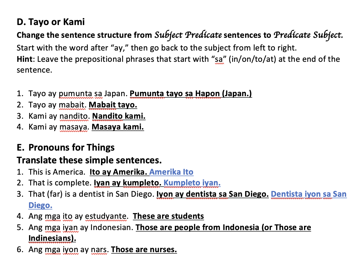 Learning Filipino - image 3 - student project