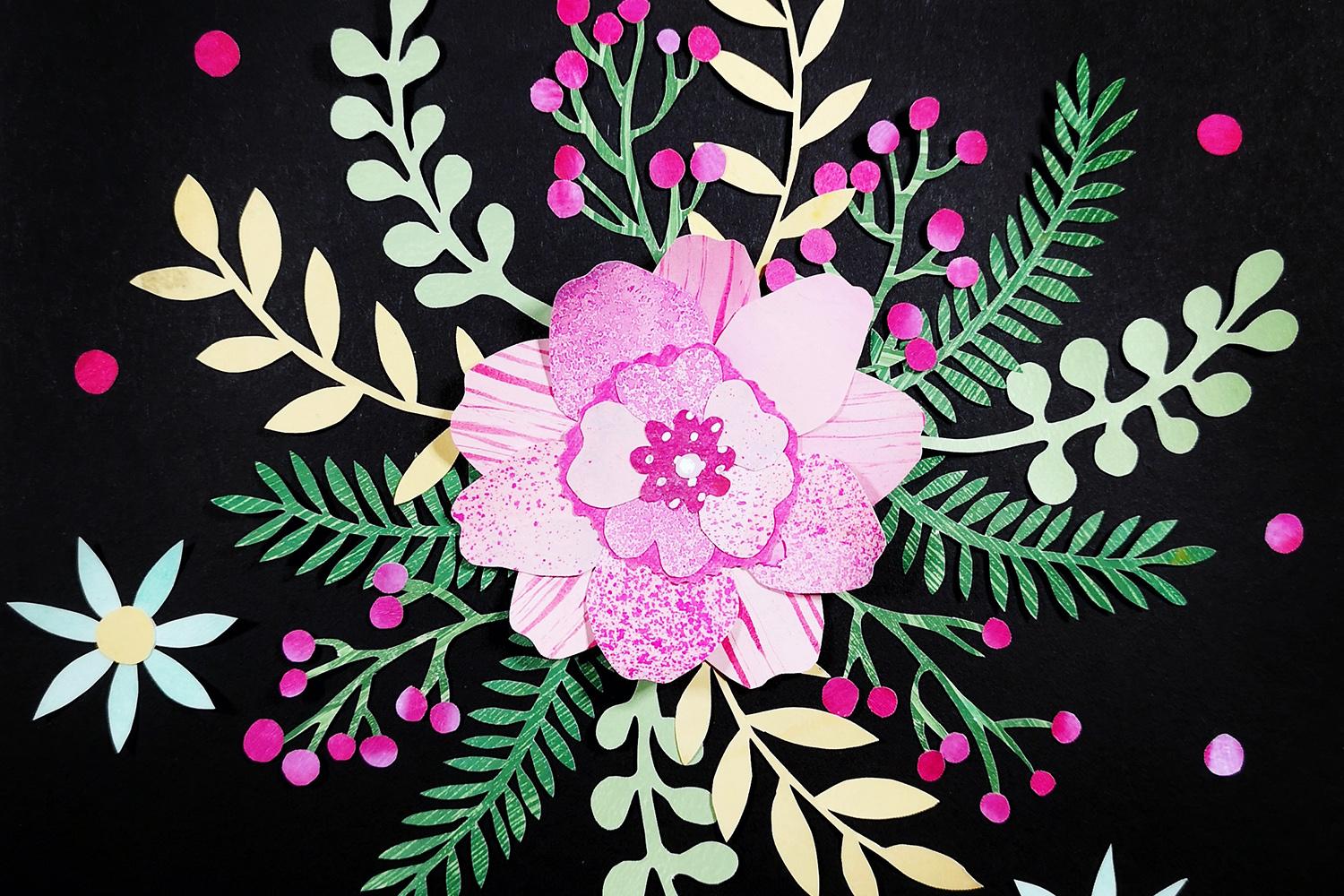 Floral arrangements using collage - image 1 - student project