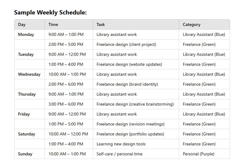 My Productivity Calendar - image 1 - student project
