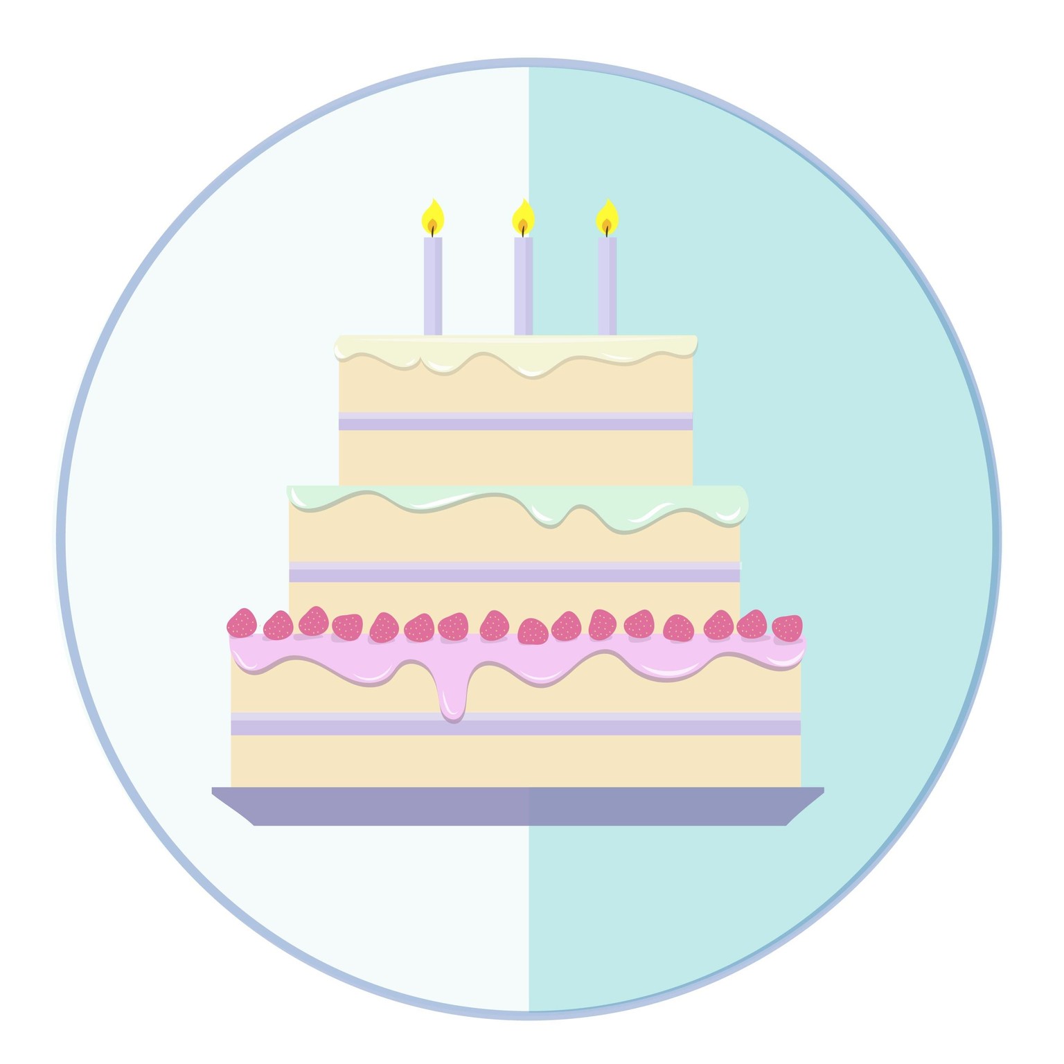 Cake using pen tool in Adobe illustrator - image 1 - student project