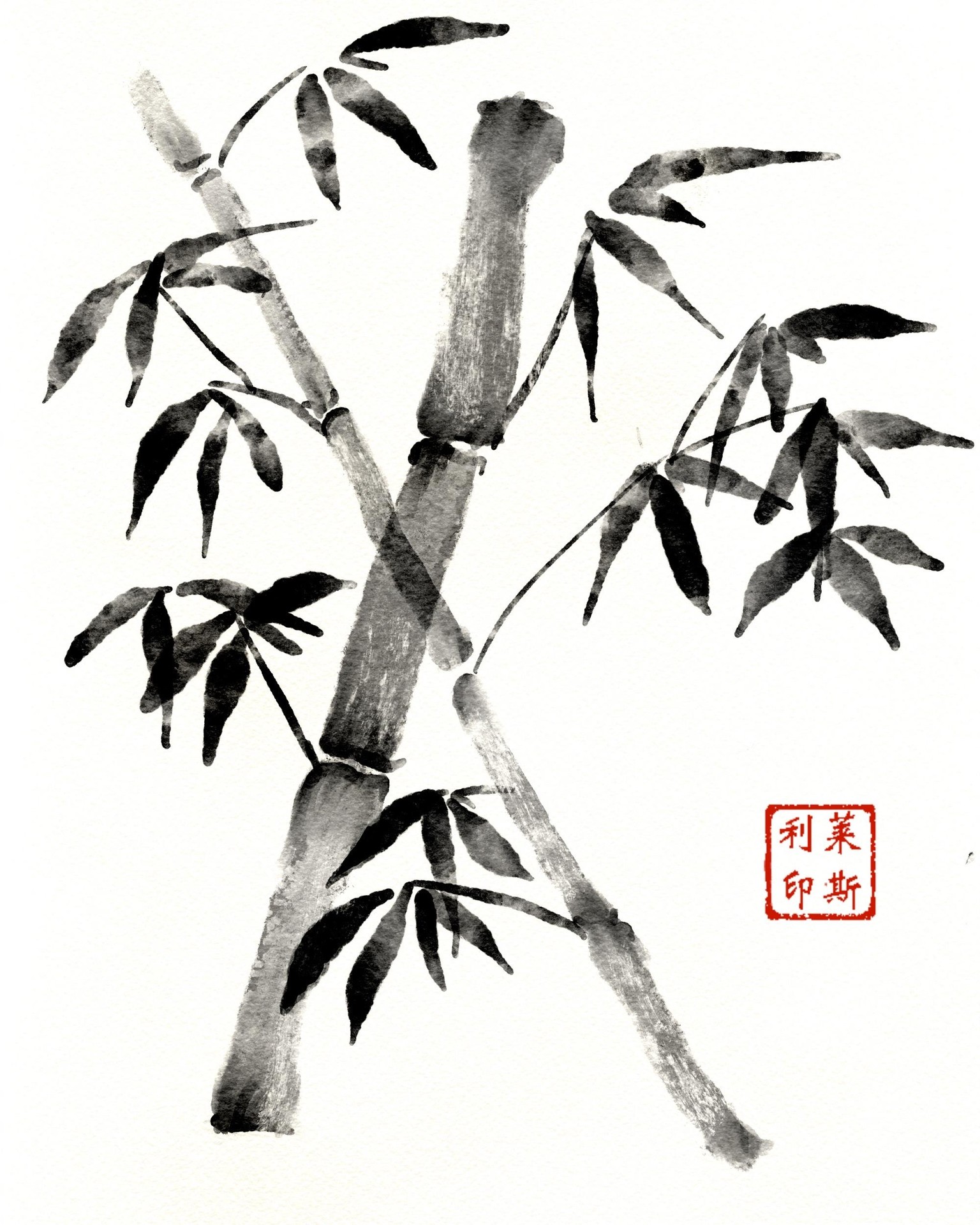 Chinese brush painting - image 1 - student project