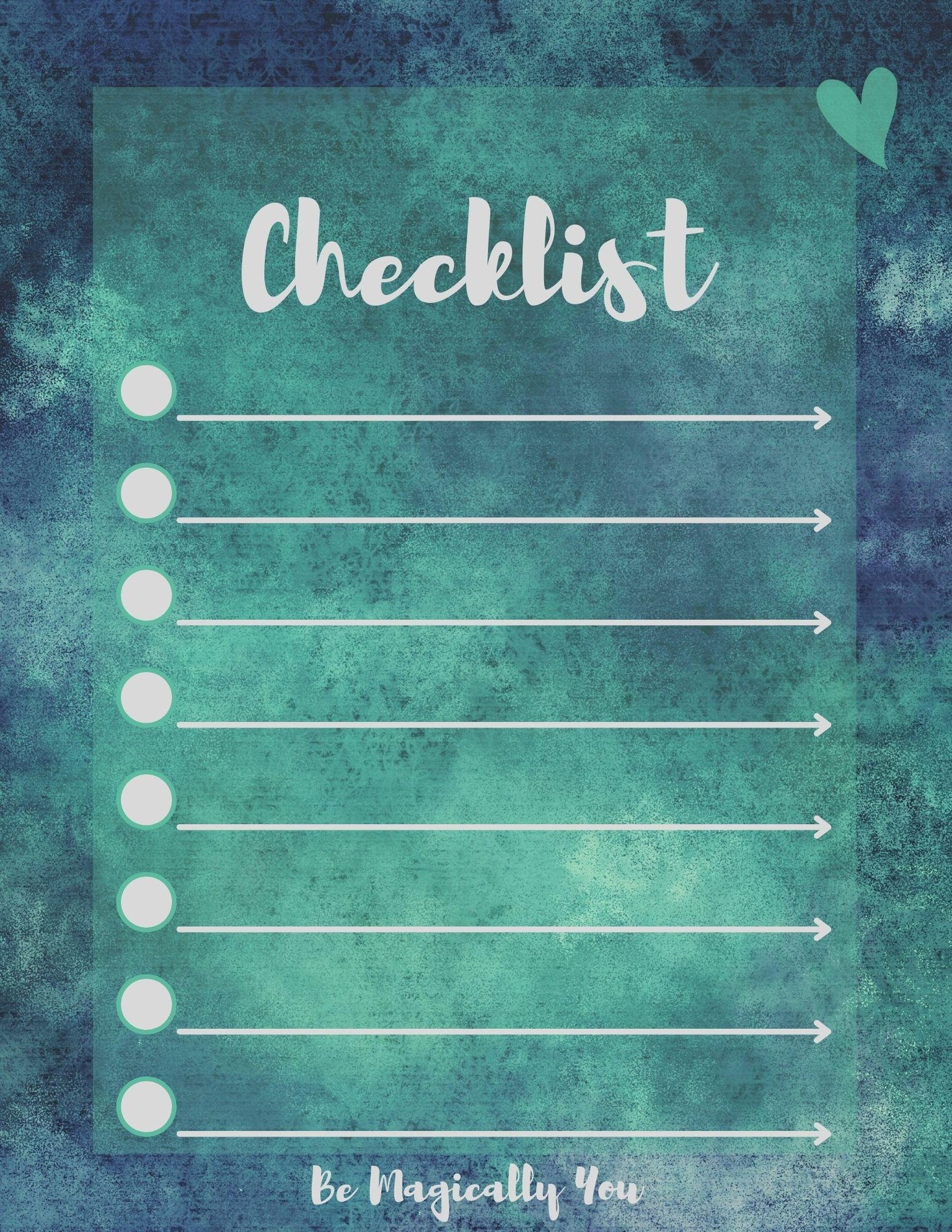 1st Checklist Designs Created - image 2 - student project