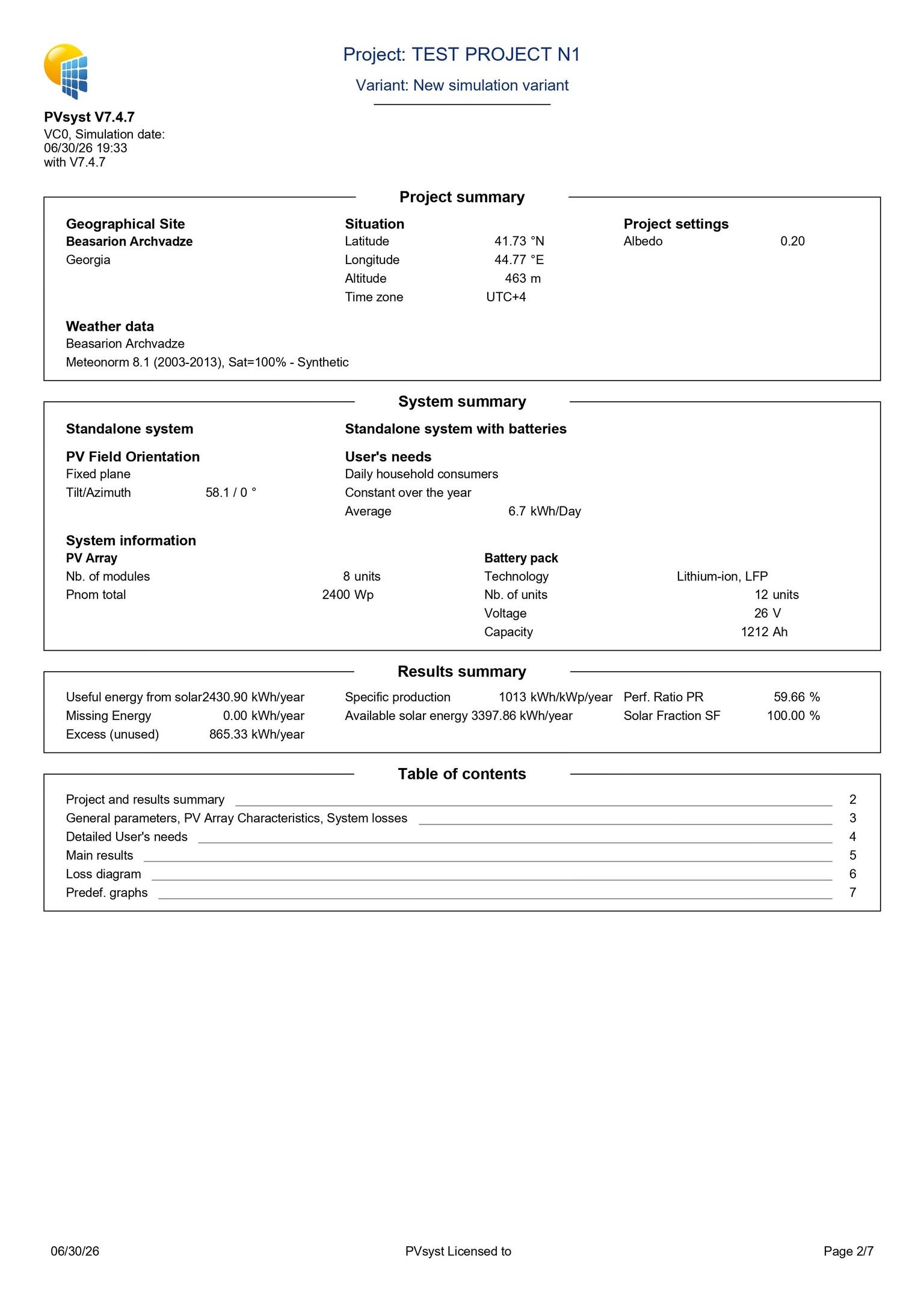 6KW OFFGRID SYSTEM PVSYST - image 2 - student project
