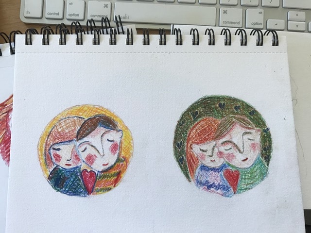 Watercolour Valentines card - image 1 - student project