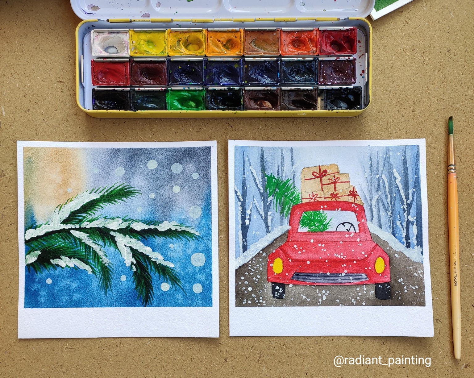 Watercolor Holiday cards - image 1 - student project