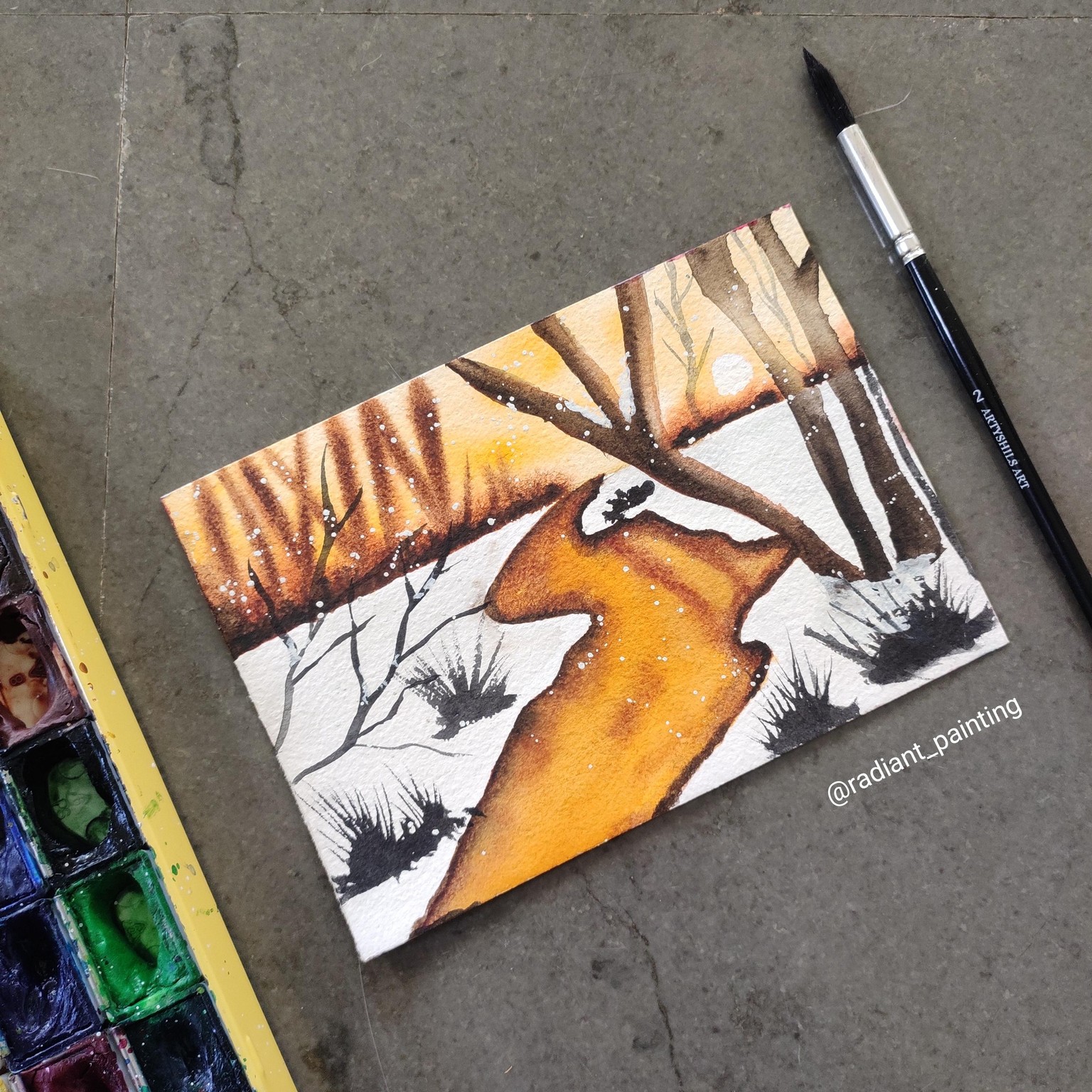 Watercolor Winter Landscapes - image 1 - student project