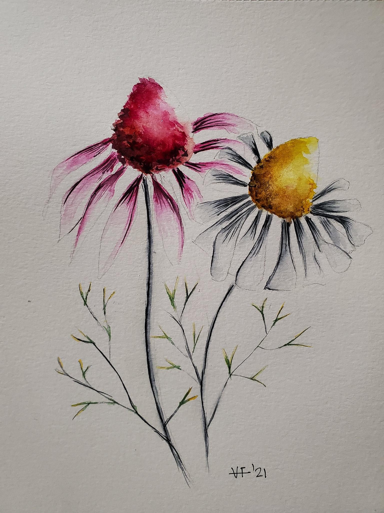 Botanic watercolor - image 1 - student project