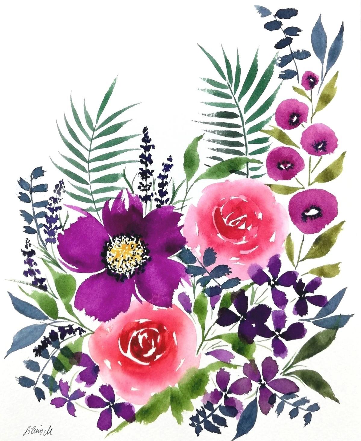 loose florals attempt! - image 1 - student project