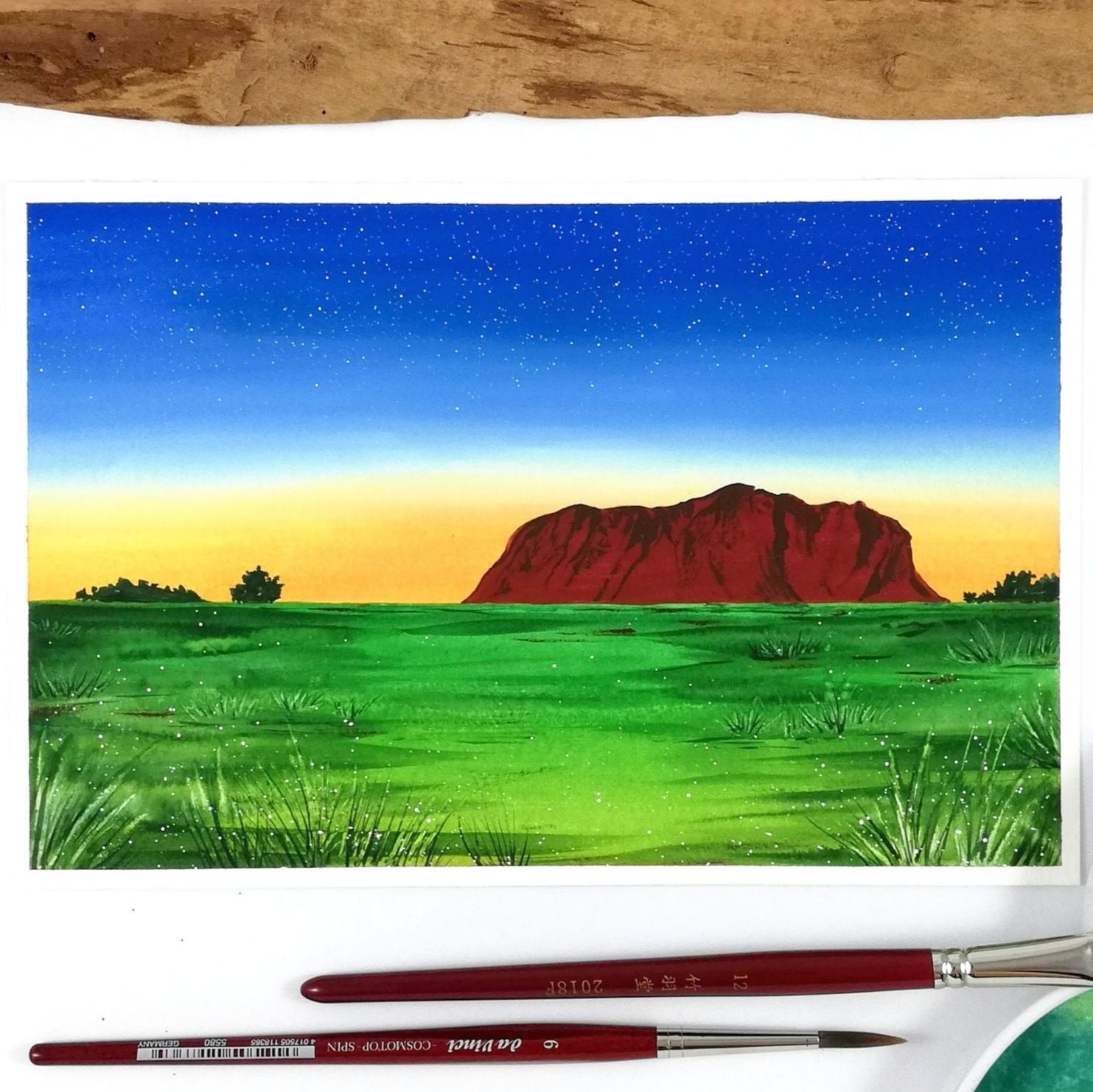 Gouache landscapes - image 2 - student project