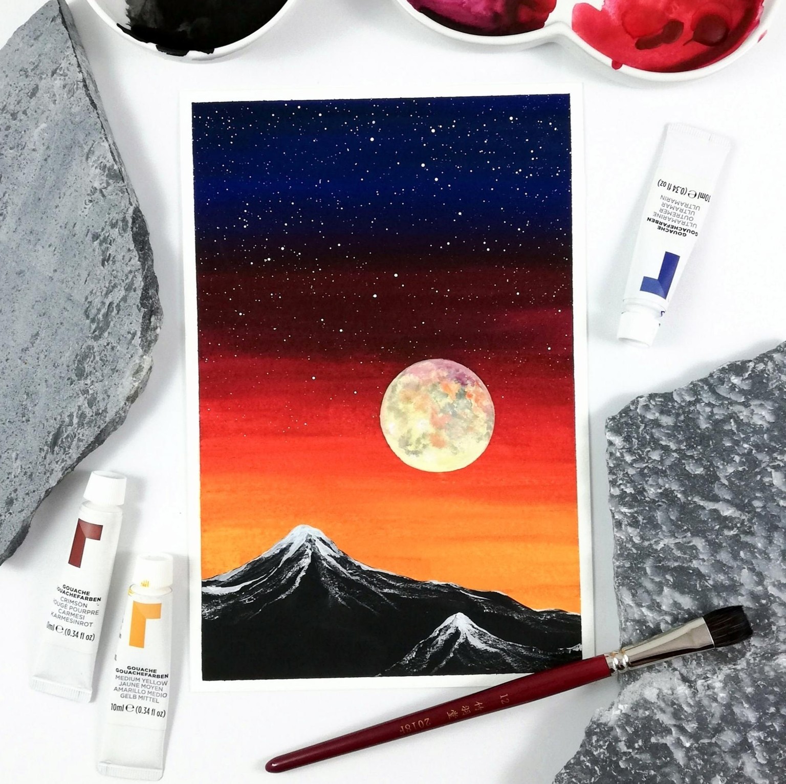Gouache landscapes - image 3 - student project