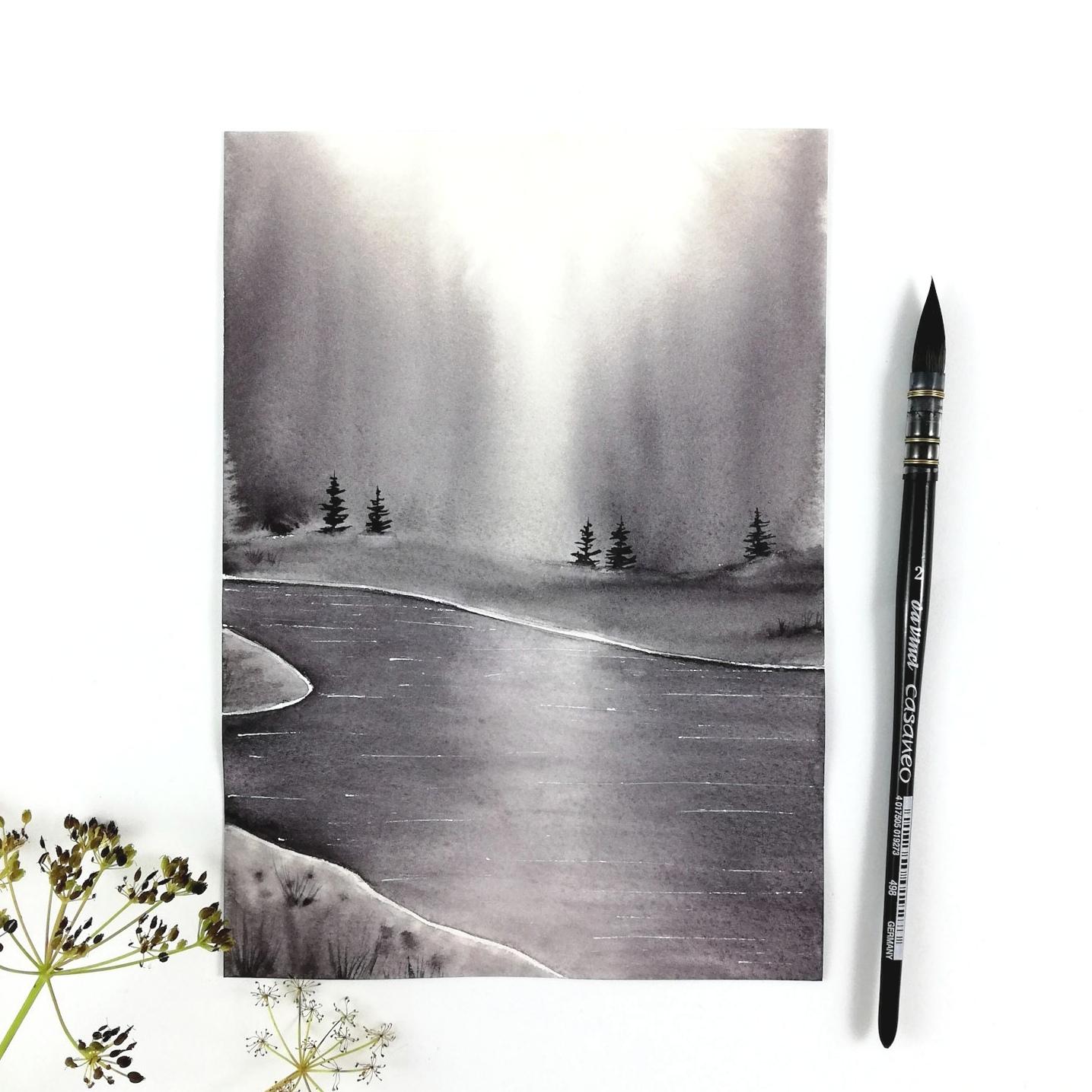 my moody monochrome landscape - image 1 - student project