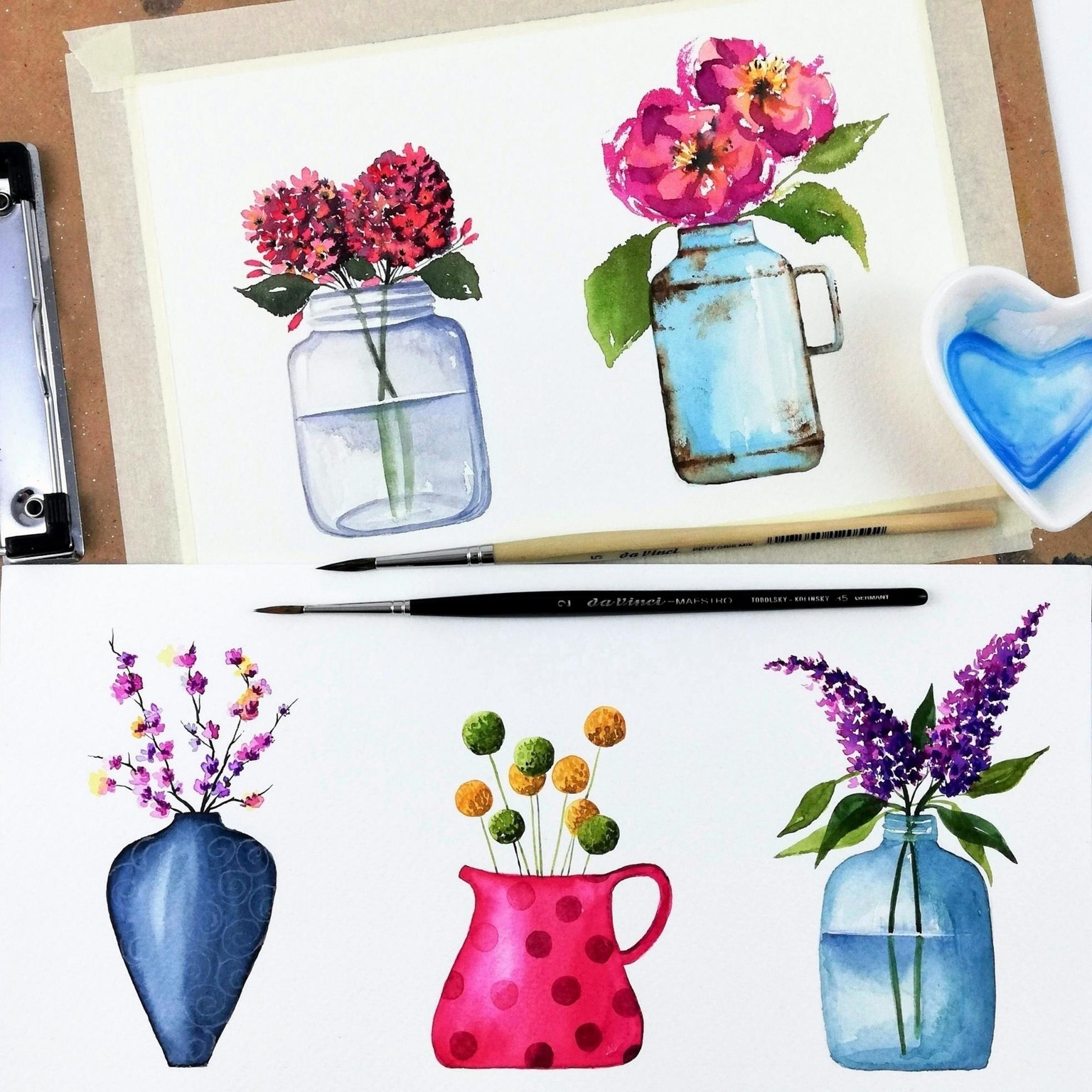 Florals and pots illustration fun! - image 1 - student project