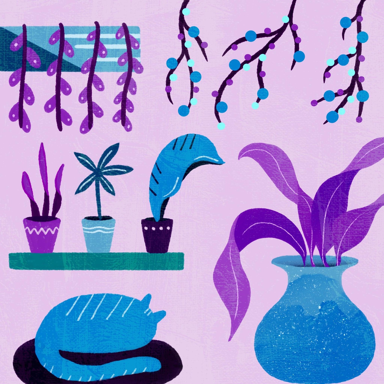 A vertical garden with limited colour palette - image 1 - student project