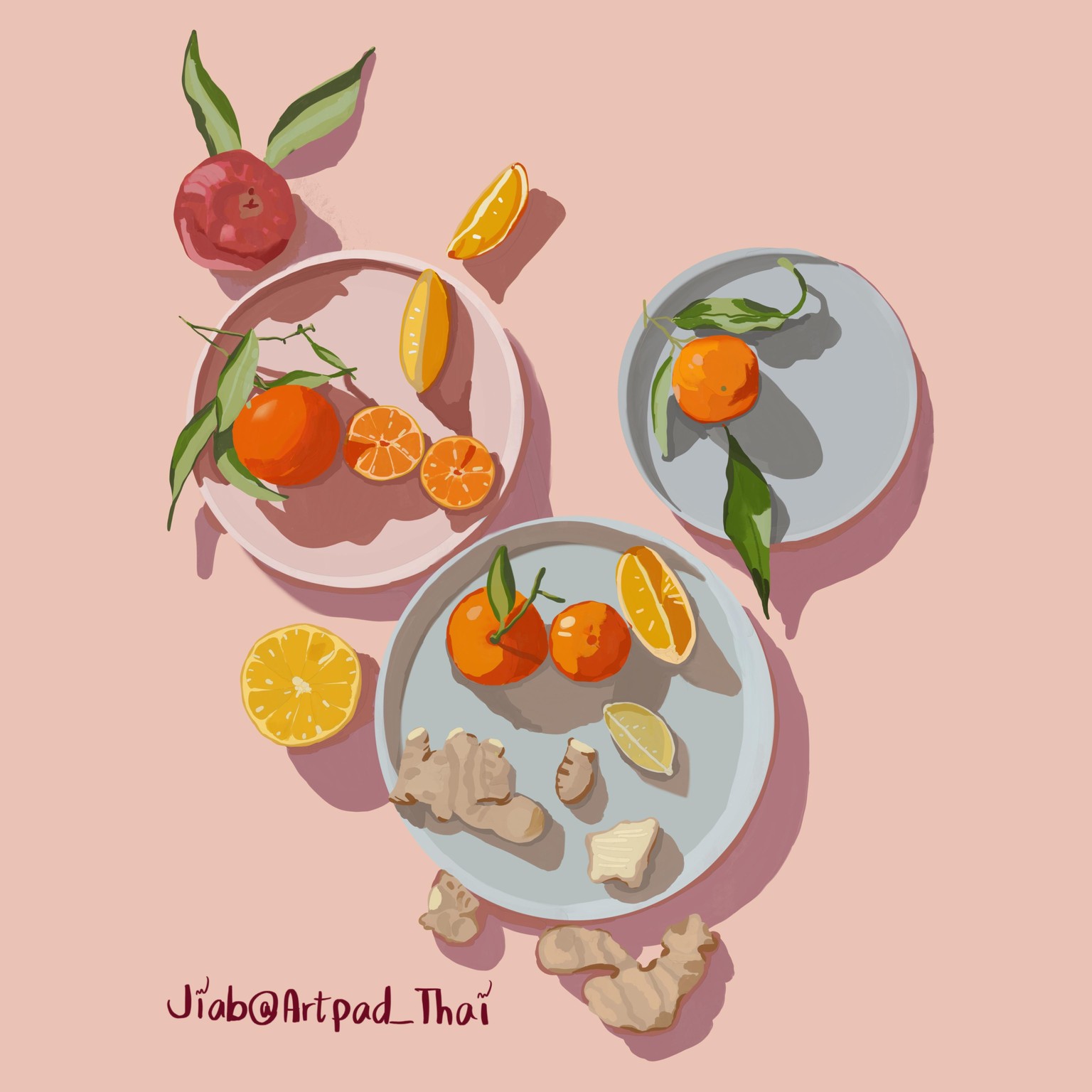 Gouache Citrus Ginger - image 1 - student project