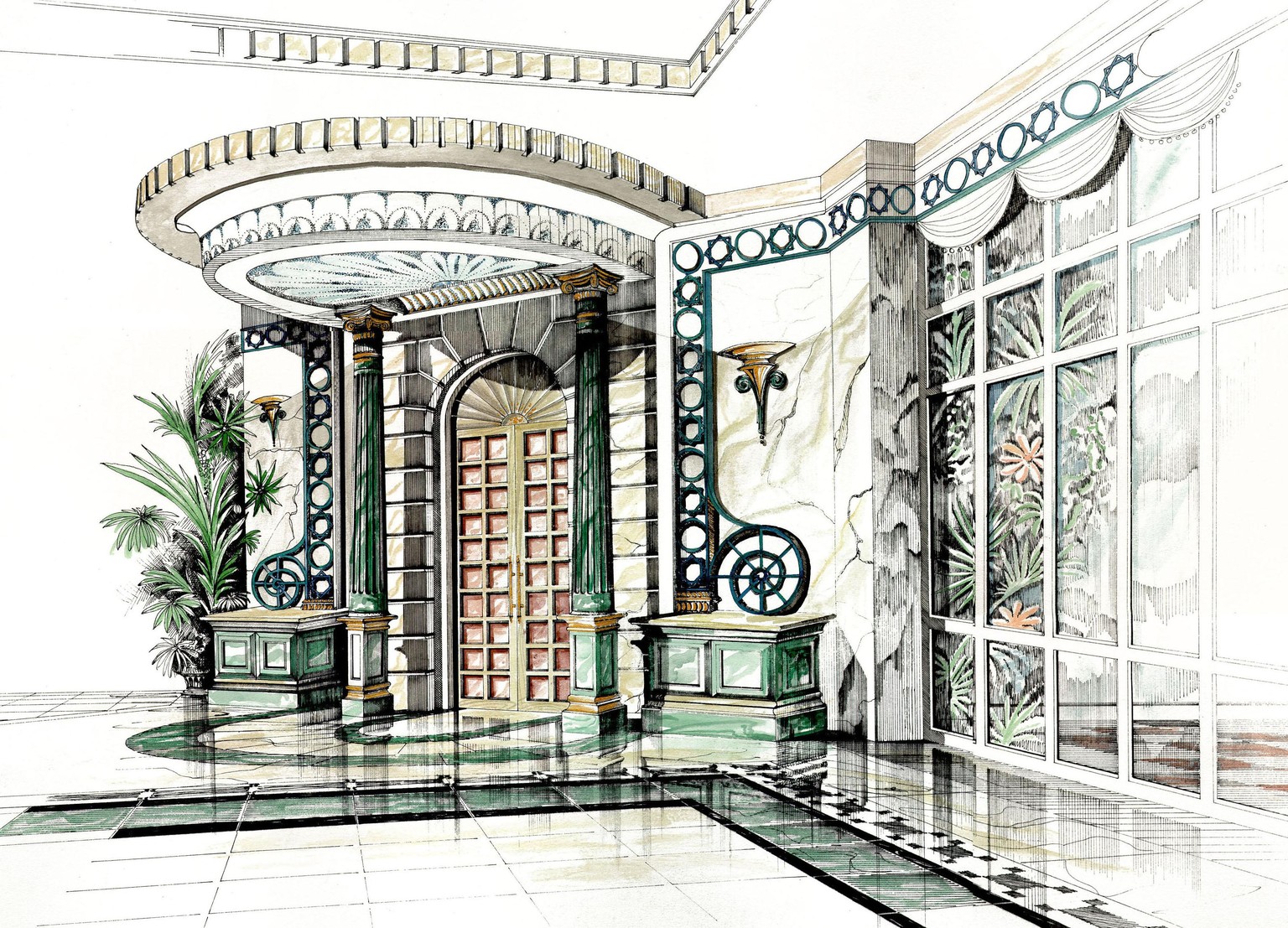 My Architecture Watercolor, Air Brush, Ink and Marker Rendering - image 1 - student project
