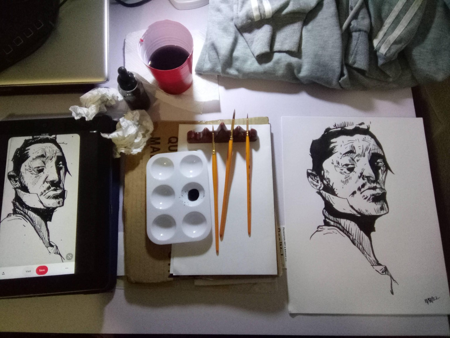 Portraits in Ink - image 2 - student project