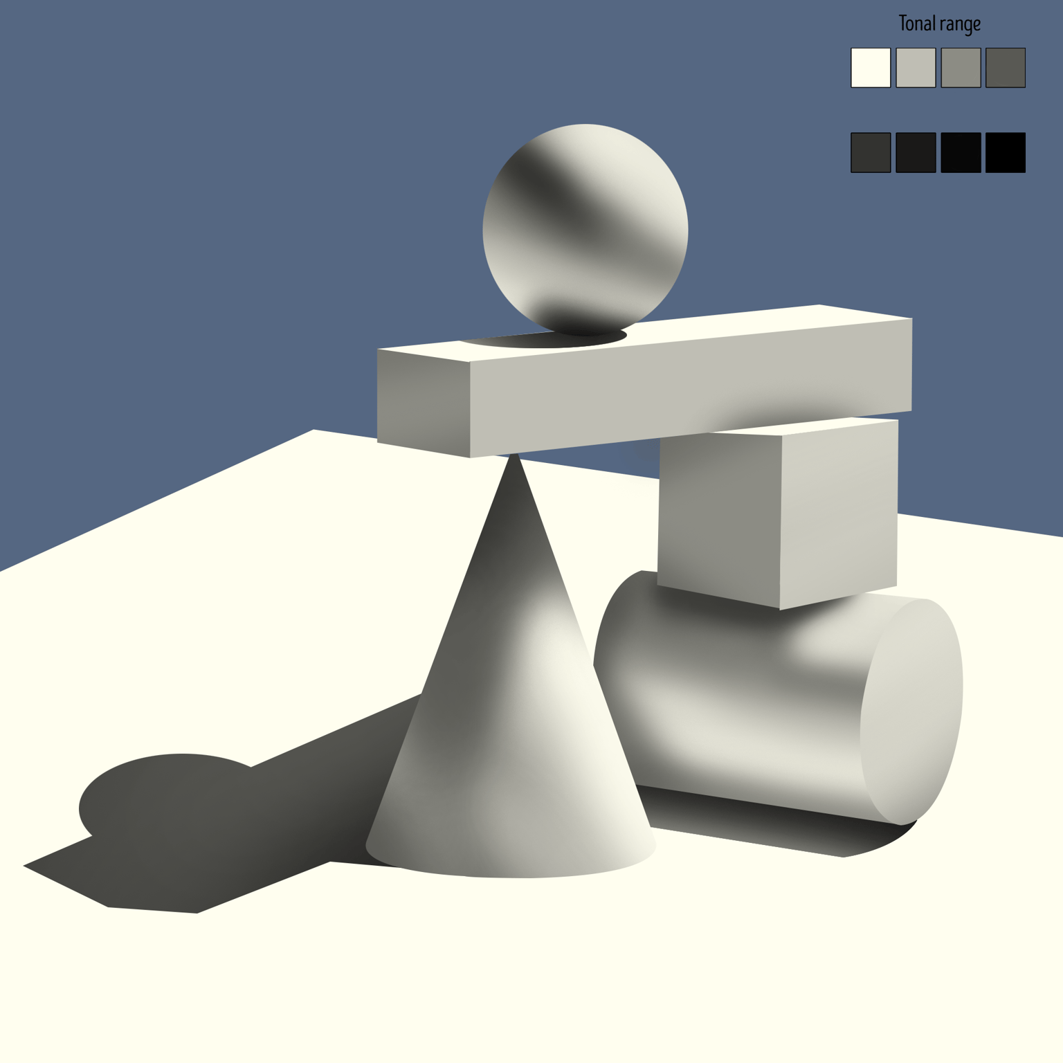 Casting Shadows and Shading Tonal Volumes - image 3 - student project