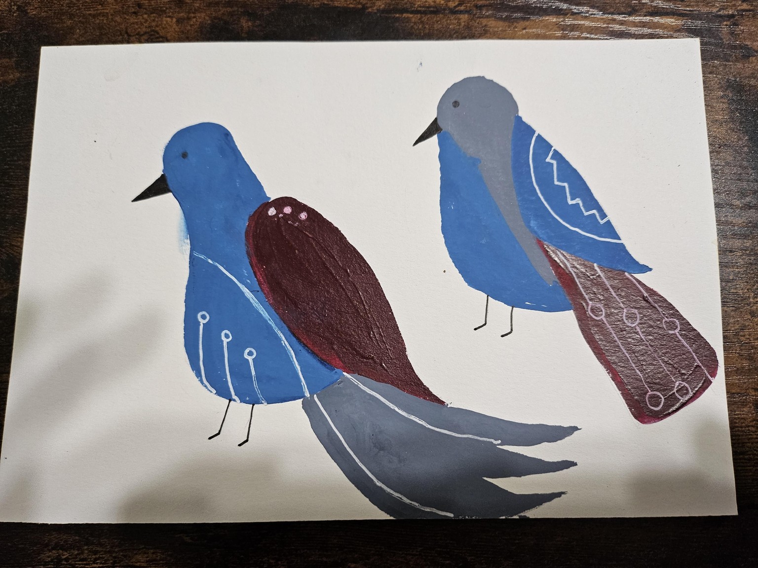 Folk art birds - image 1 - student project