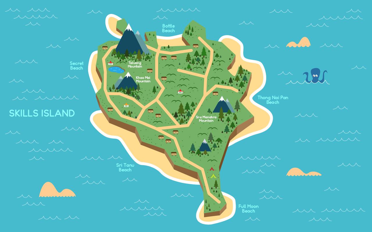 Koh Phangan island based map - image 2 - student project
