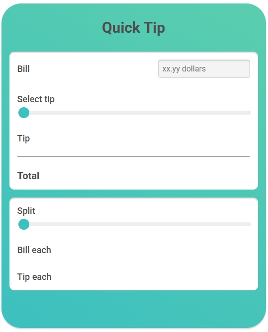 Tip Calculator - image 1 - student project