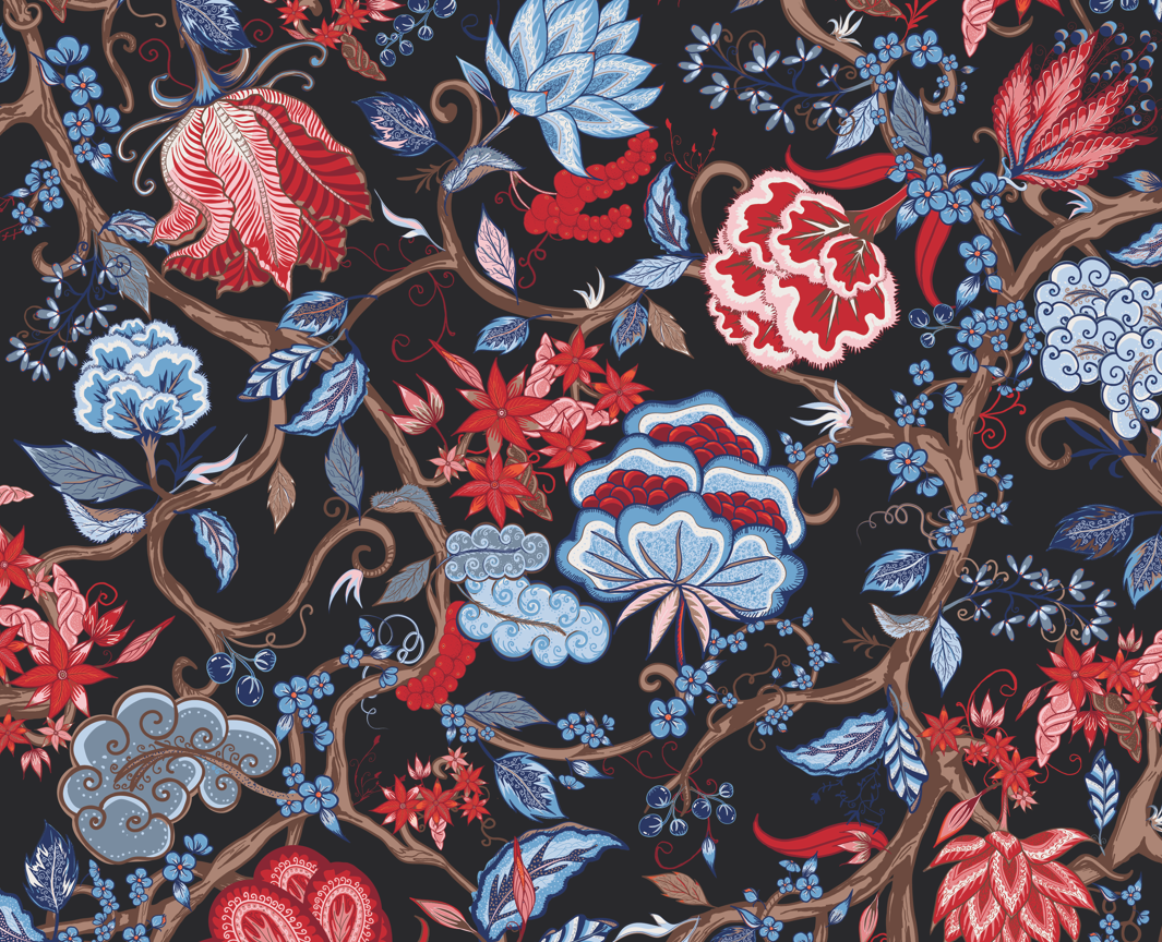 Indian Inspired Floral Pattern Design - image 3 - student project