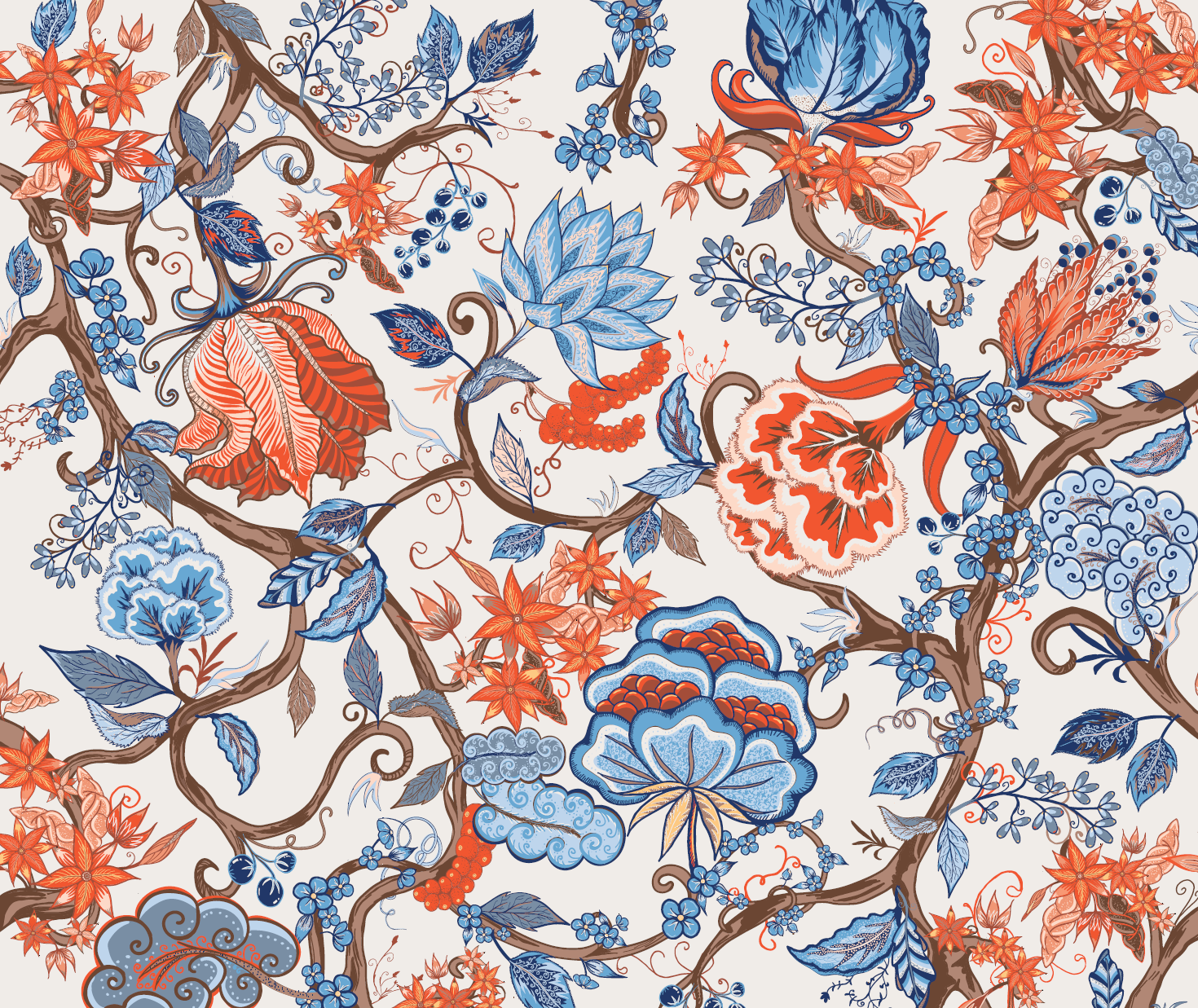 Indian Inspired Floral Pattern Design - image 2 - student project