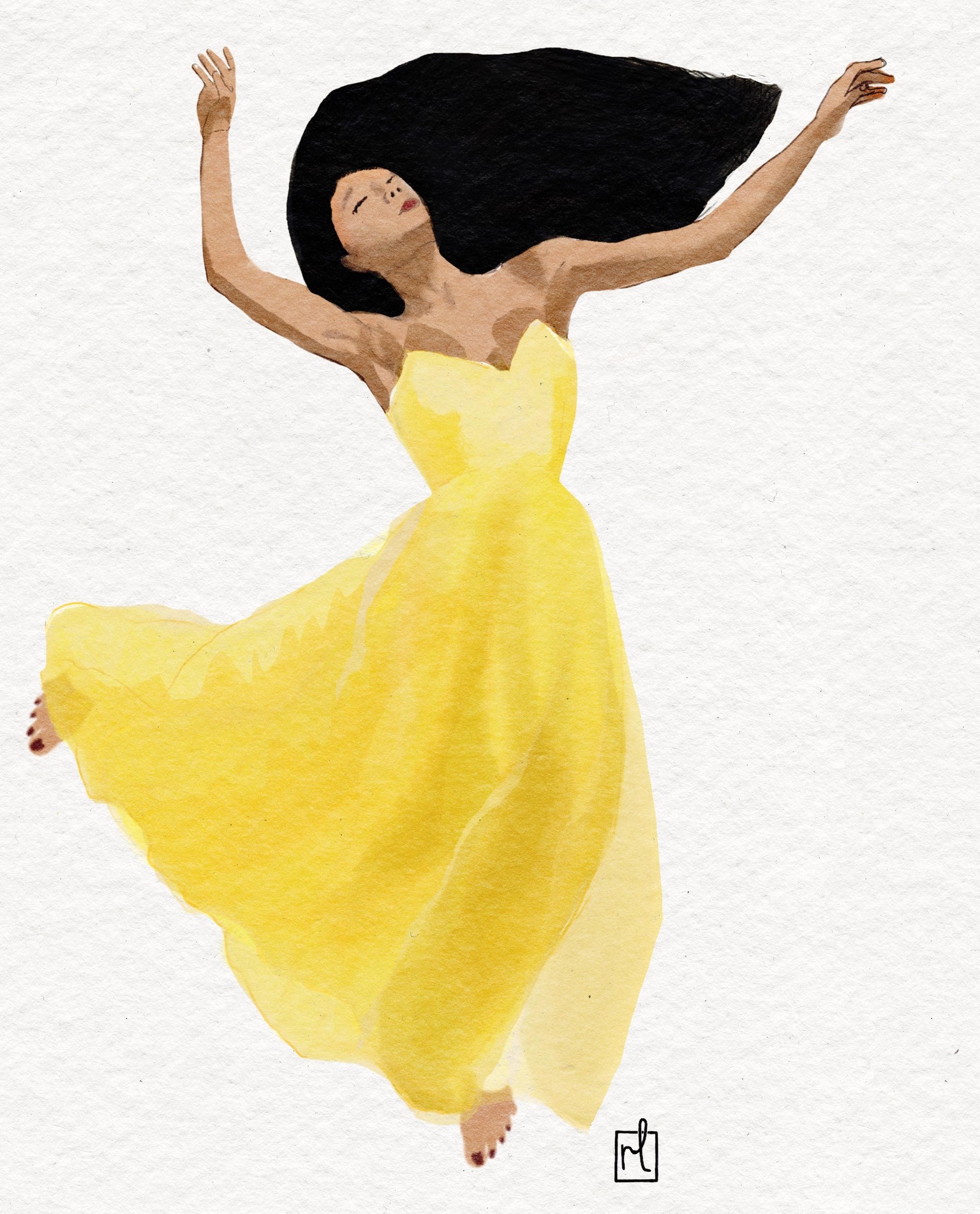 watercolor figures - image 2 - student project