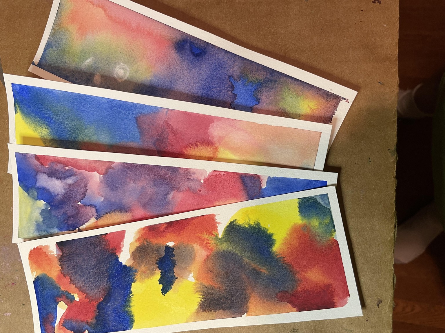 Several tries to get the correct hues for banana. Love the abstract bookmarks. - image 1 - student project