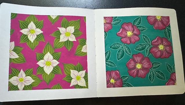 Gouache sketchbook floral - image 1 - student project